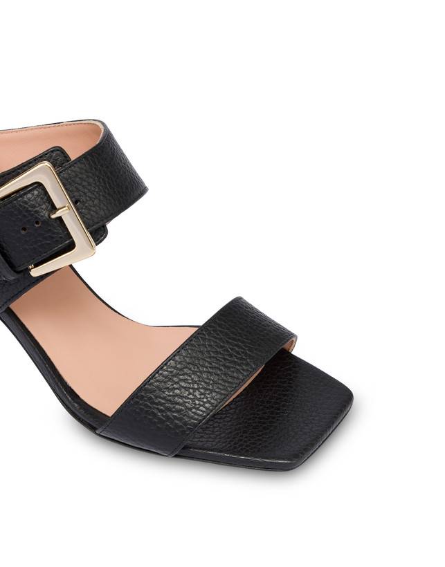 Pollini Sandali In Vitello Bottalato Con Fibbia Ethos Nero Saldi