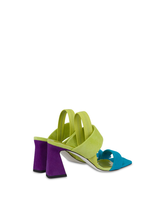 Pollini Sandali In Camoscio Color Explosion Pool/apple/iris Hotsell