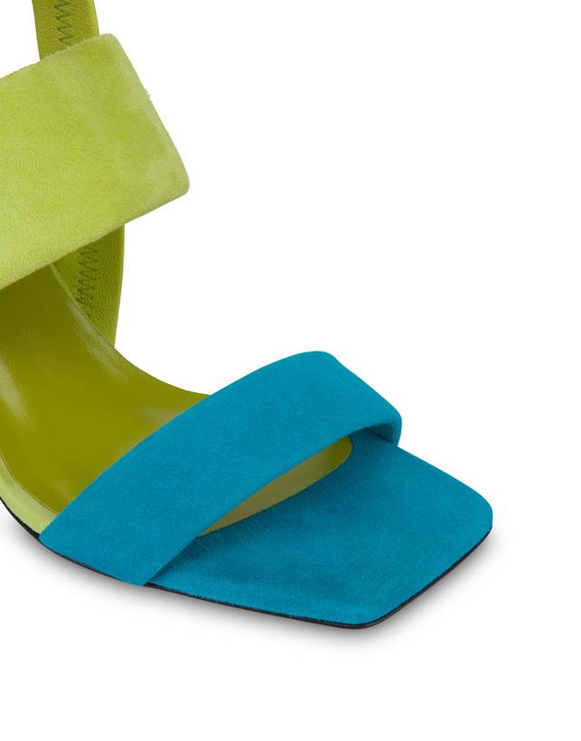 Pollini Sandali In Camoscio Color Explosion Pool/apple/iris Hotsell