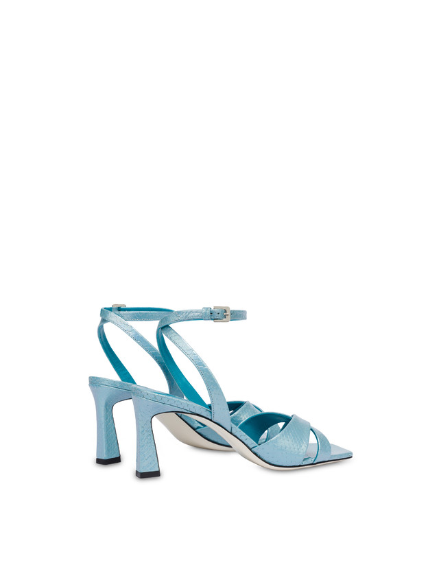 Pollini Sandali Con Stampa Pitone Iridescente Cote D'azur Pool Italy