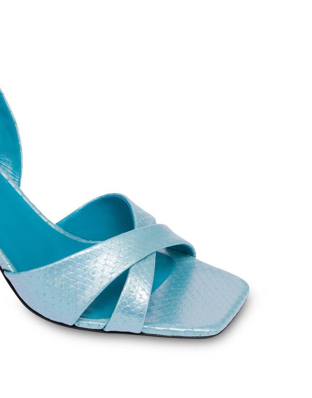 Pollini Sandali Con Stampa Pitone Iridescente Cote D'azur Pool Italy