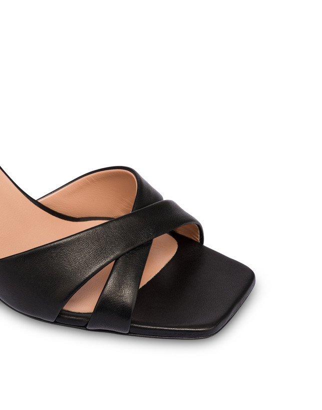 Pollini Sandali In Nappa Cote D'azur Nero Italia