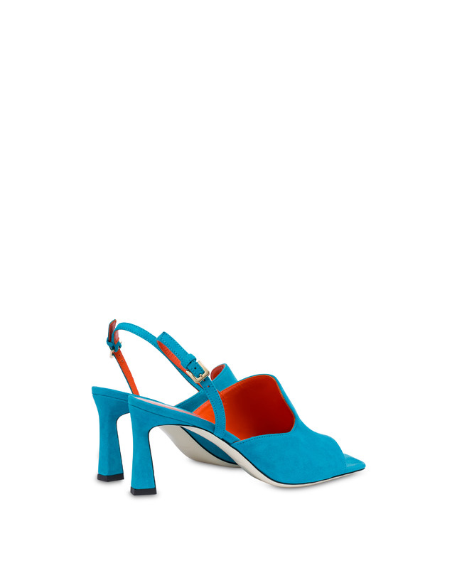 Pollini Mules Slingback In Camoscio Wave Pool Pezzi Unici
