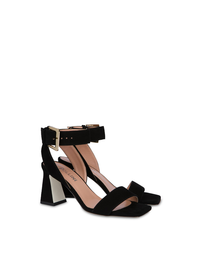 Pollini Sandali In Camoscio Nina Nero Promozione Limitata