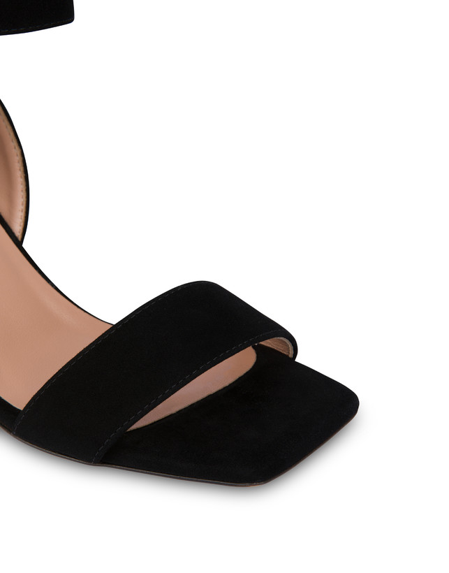 Pollini Sandali In Camoscio Nina Nero Promozione Limitata