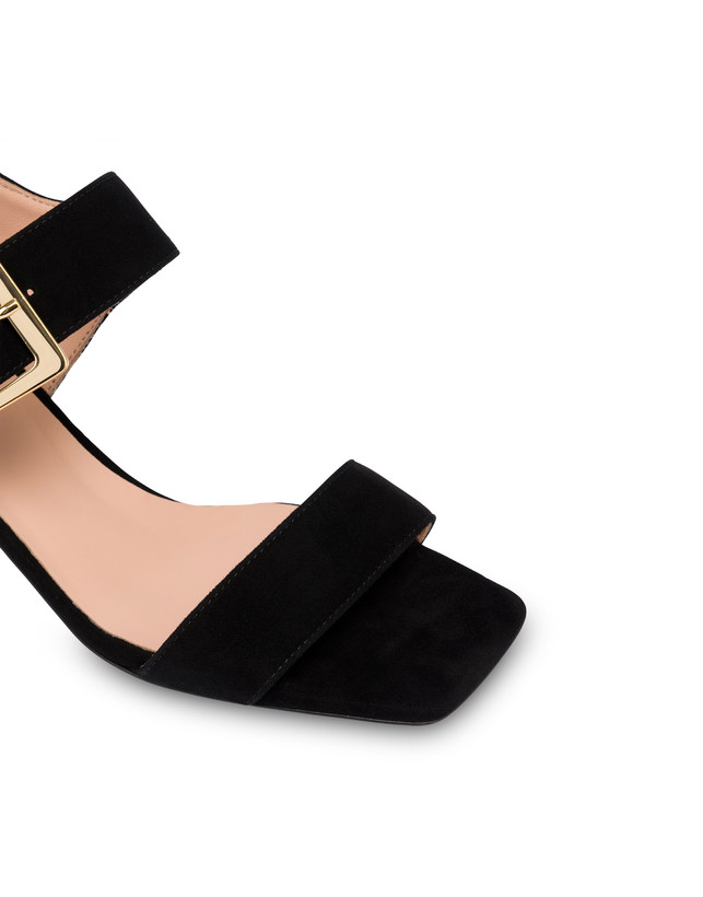 Pollini Sandali In Camoscio Nina Nero Fino Al -60%