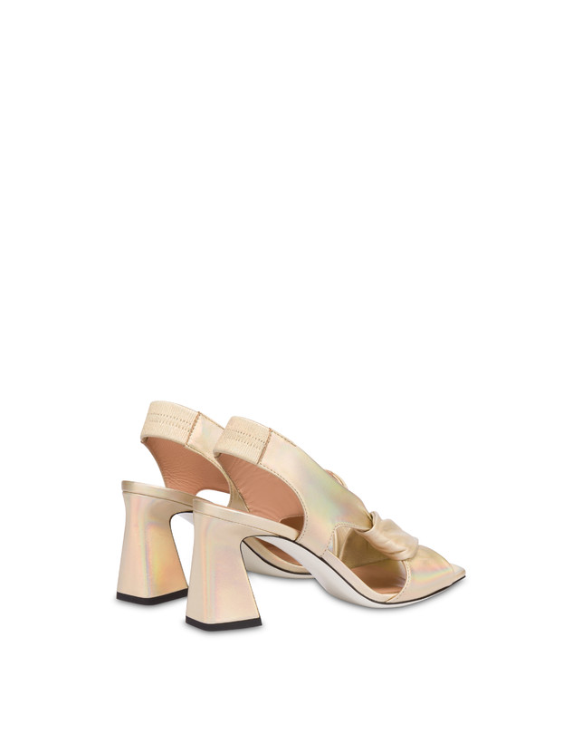 Pollini Sandali In Nappa Iridescente Oasis Sabbia Sottocosto