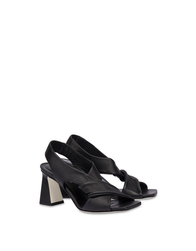 Pollini Sandali In Nappa Oasis Nero Convenienza