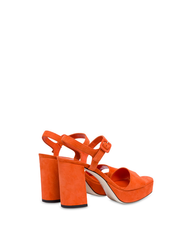 Pollini Sandali Con Plateau In Camoscio Seventy Coral Comprane uno, ottenene uno gratis