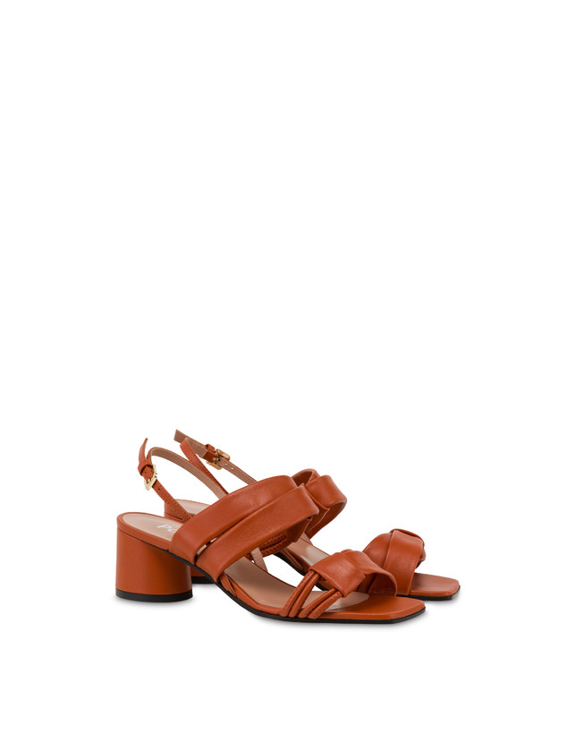 Pollini Sandali In Nappa Lady Tie Wood Saldi