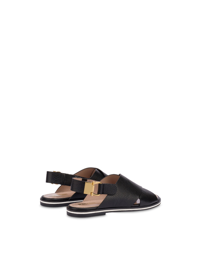 Pollini Sandali Flatform In Vitello Synthesis Nero Offerte
