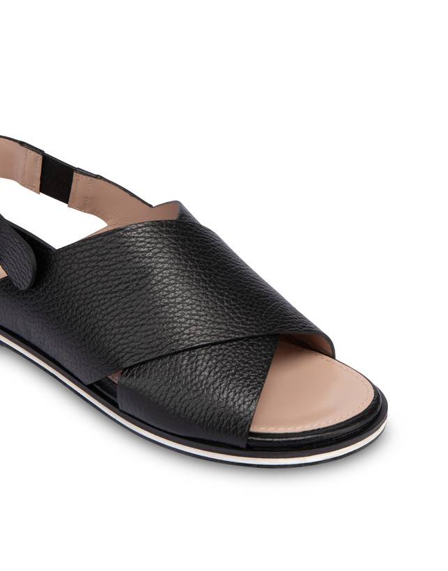 Pollini Sandali Flatform In Vitello Synthesis Nero Offerte