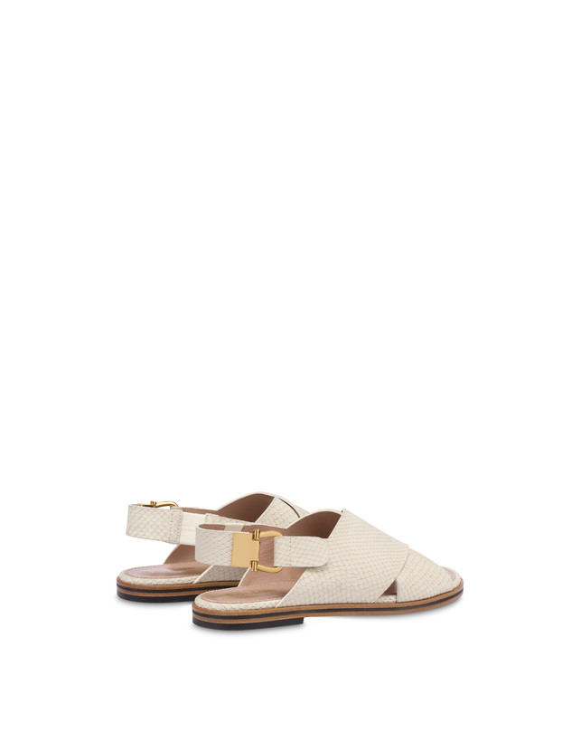Pollini Sandali Flatform In Nabuk Synthesis Gesso Hotsell
