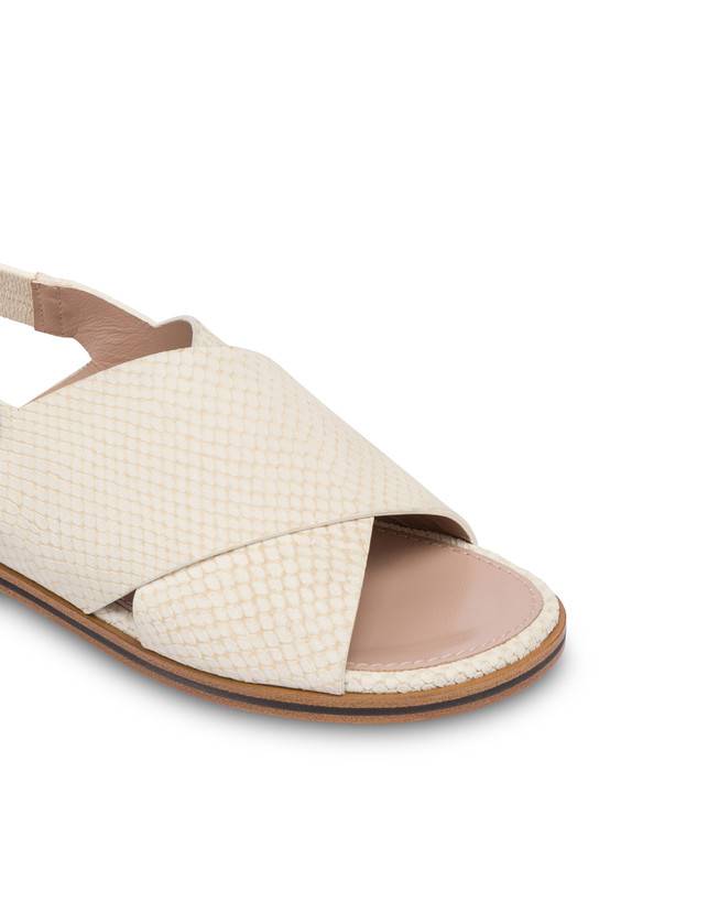 Pollini Sandali Flatform In Nabuk Synthesis Gesso Hotsell