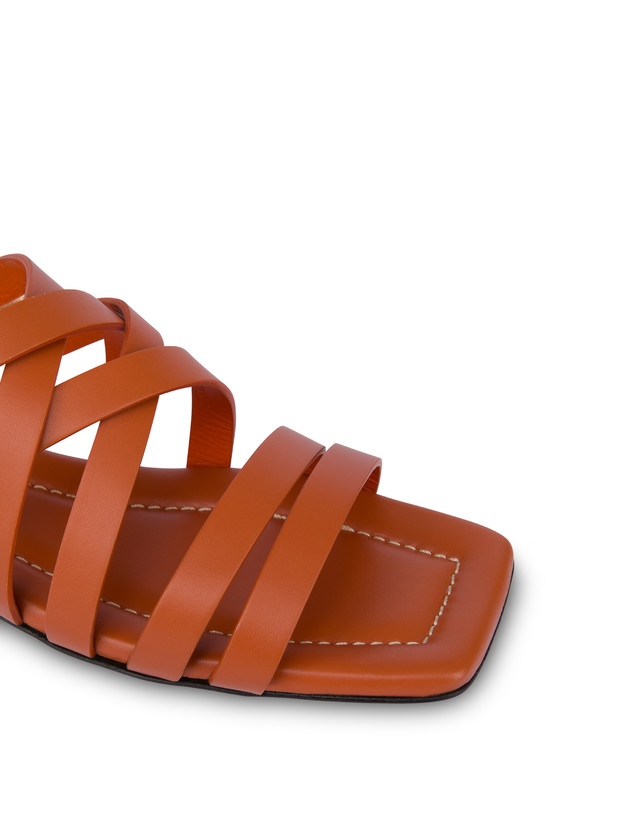 Pollini Sandali Flat Incontri Wood/rame Nuova