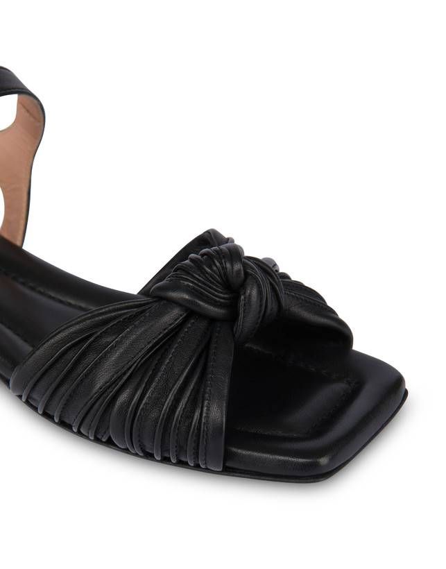 Pollini Sandali Flat In Nappa Sailor Knot Nero 2025