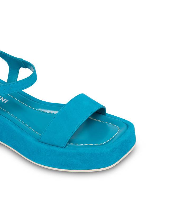 Pollini Sandali Flatform In Camoscio Seventy Pool Soddisfazione Garantita