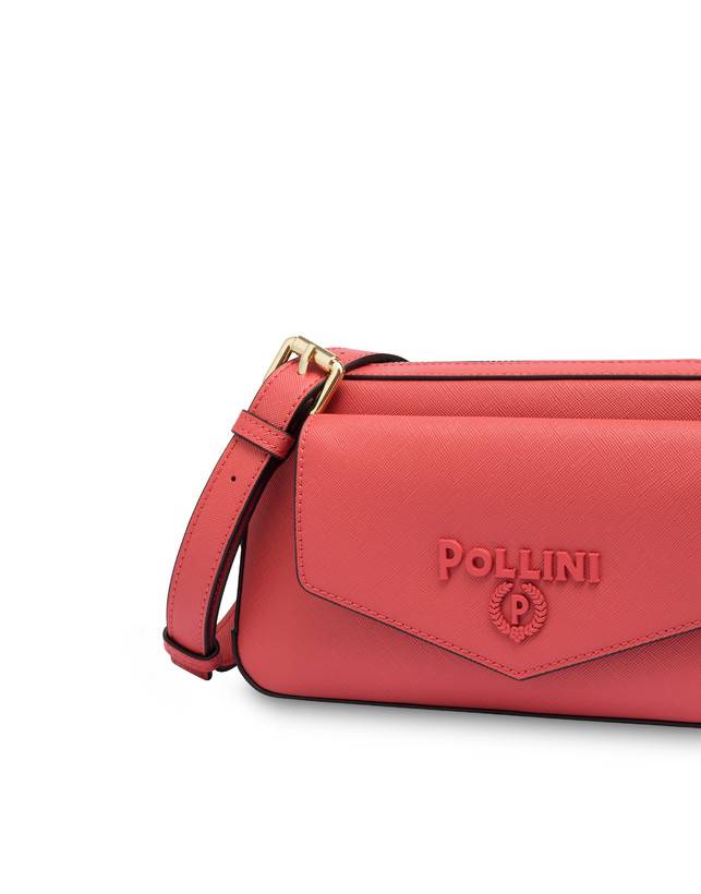 Pollini Borsa A Tracolla Con Maxi Lettering Safari Arancio Acquista Ora