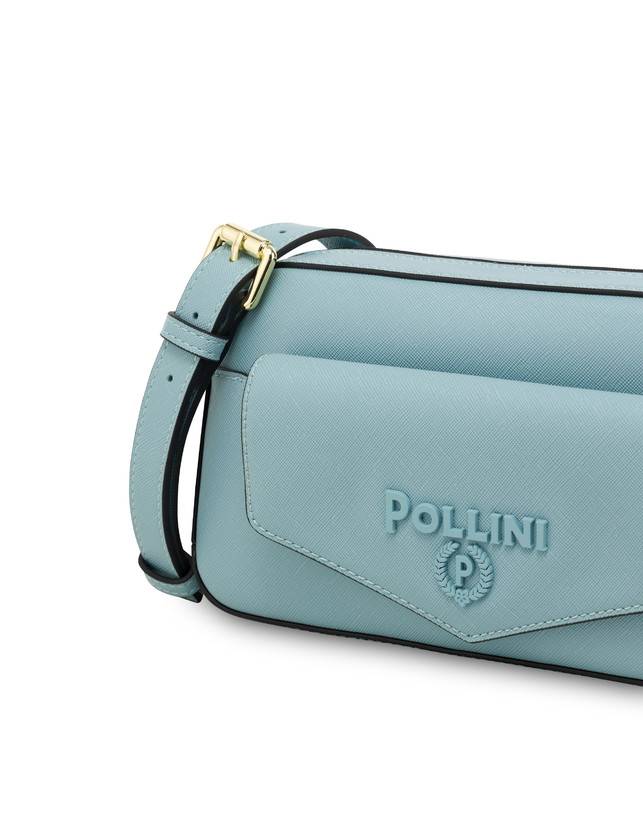 Pollini Borsa A Tracolla Con Maxi Lettering Safari Sky Limitato a 3 giorni