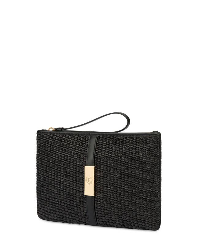 Pollini Pochette In Paglia Essence Nero Fino Al -60%