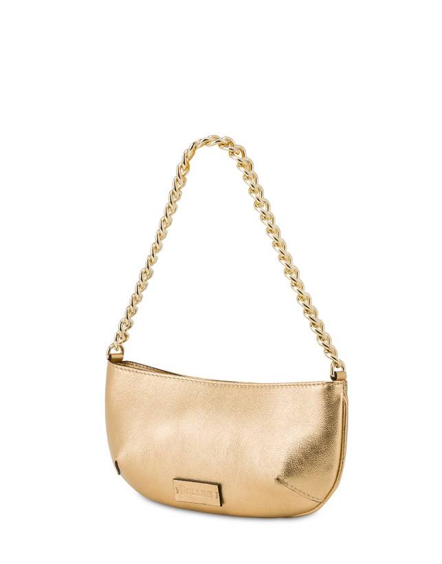 Pollini Pochette Mail In Vitello Laminato Oro In vendita