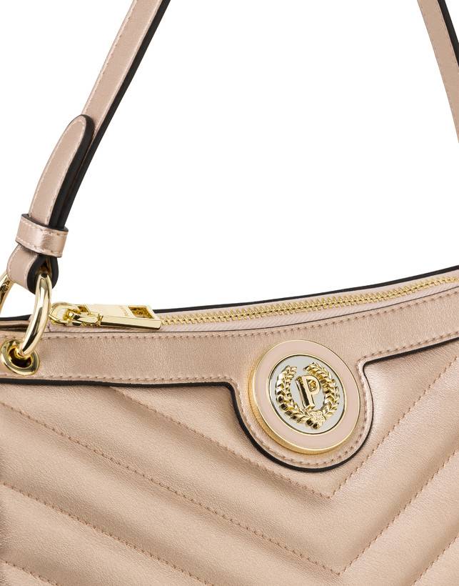 Pollini Borsa A Spalla Matelassé Sunbeam Rose Gold Prezzo Ridotto