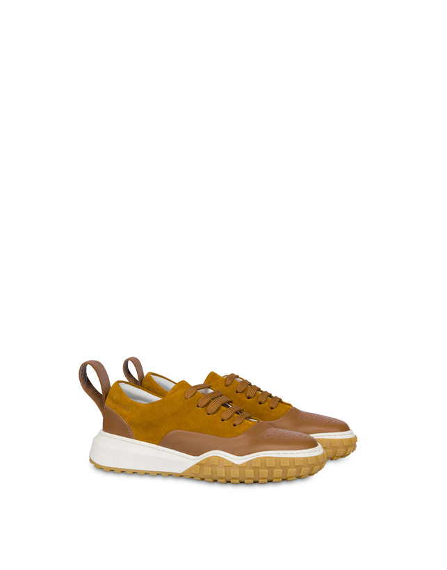 Pollini Sneakers In Crosta E Vitello Runabout Novità