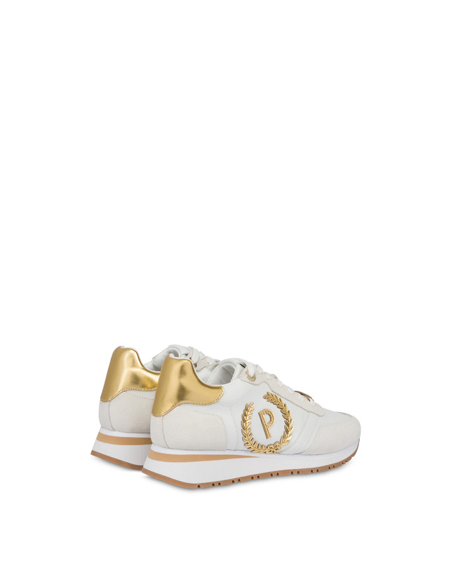 Pollini Sneakers Con Dettagli Laminati Speedy Bianco/ghiaccio/bianco/oro Sconto