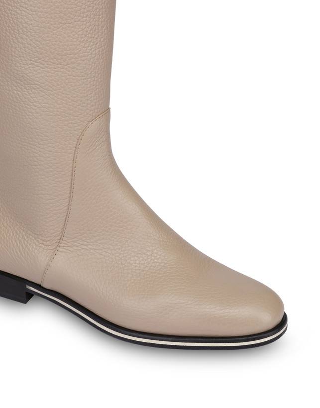 Pollini Stivale Flat In Vitello Core Avorio Outlet