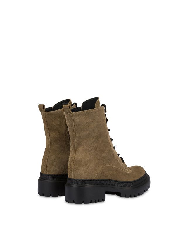 Pollini Combat Boot In Crosta Winter Step Sabbia Saldi