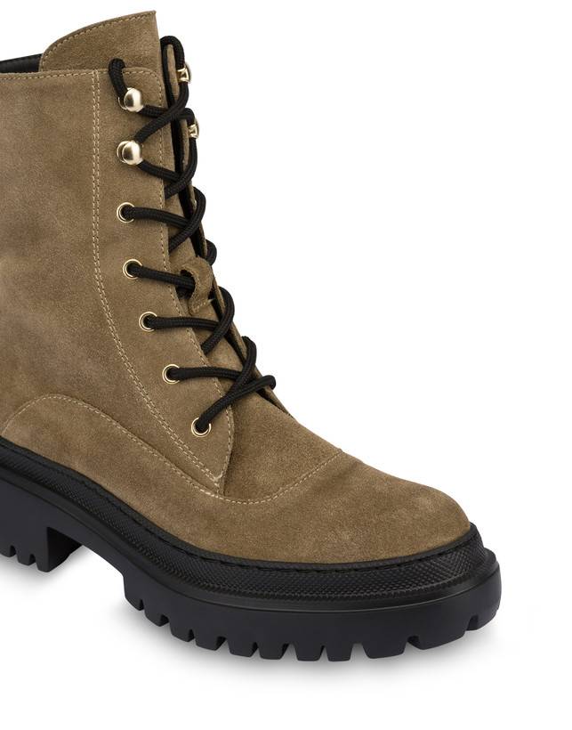 Pollini Combat Boot In Crosta Winter Step Sabbia Saldi
