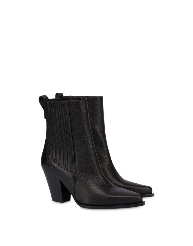 Pollini Stivaletti In Capra Madras Texas Flair Nero In Saldo