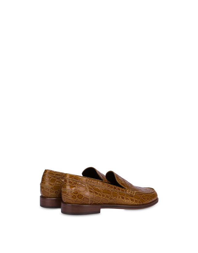 Pollini Mocassini In Vitello Stampa Cocco Oxford Nuovo