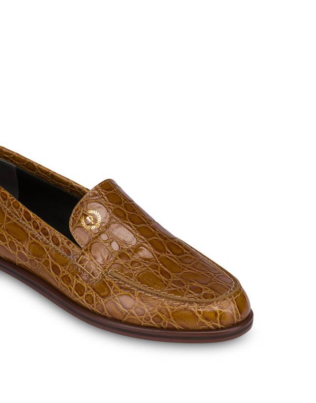 Pollini Mocassini In Vitello Stampa Cocco Oxford Nuovo