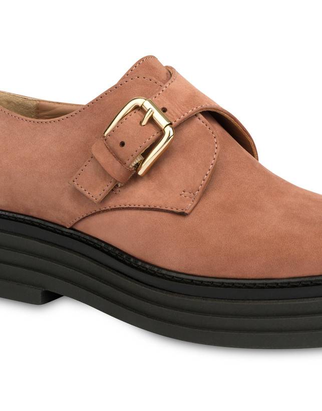 Pollini Monk Strap In Nabuk Stairway Antico Consegna Veloce