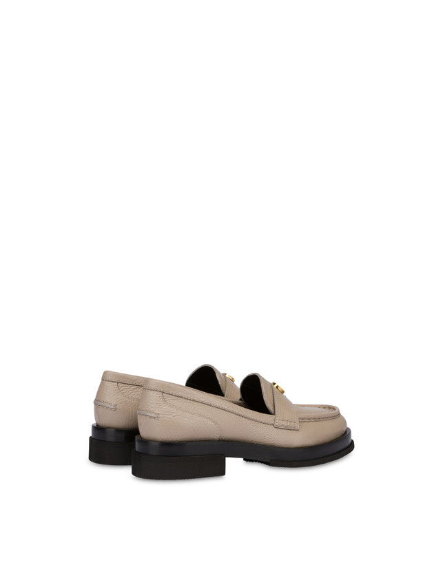 Pollini Mocassini Penny In Vitello Stampa Alce Code Avorio Shopping Online