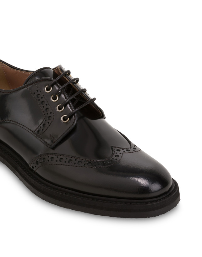 Pollini Derby In Vitello Abrasivato Mannish Nero Affare Del Giorno