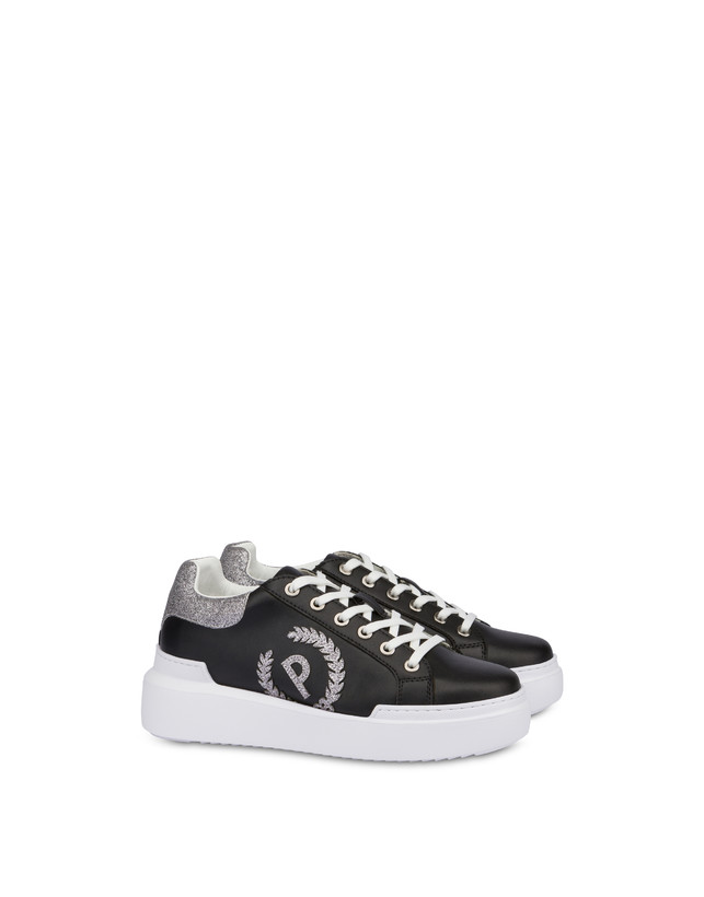 Pollini Sneakers Carrie Con Glitter Nero/acciaio Novità