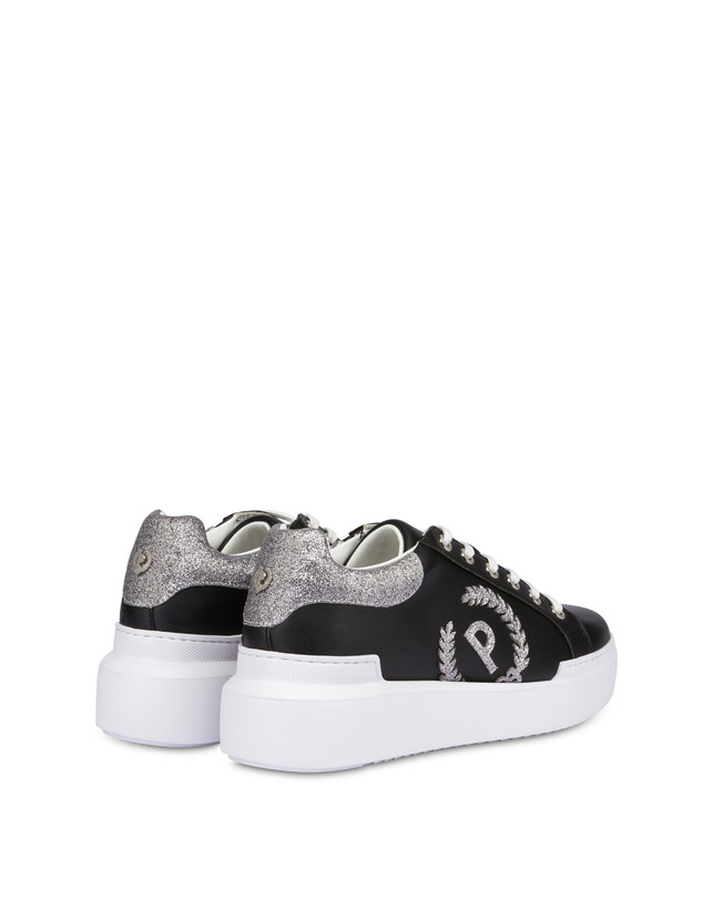 Pollini Sneakers Carrie Con Glitter Nero/acciaio Novità