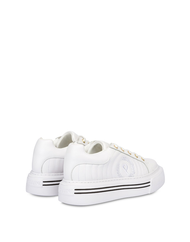 Pollini Sneakers In Vitello Doona Bianco Presa