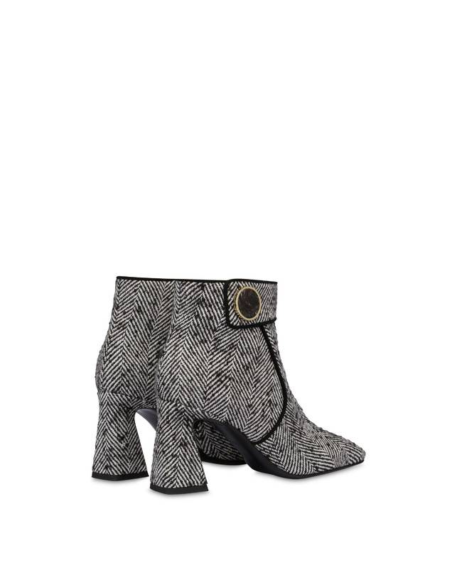 Pollini Stivaletti In Tessuto Spigato Dama Bianco-nero/nero Online