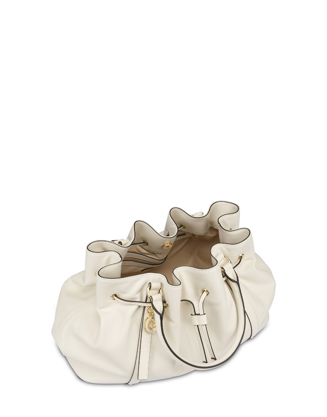 Pollini Borsa Doppio Manico In Nappa Serena Avorio/avorio Nuovo