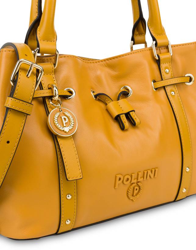 Pollini Piccola Borsa In Nappa Serena Mostarda/mostarda Spedizione Gratuita