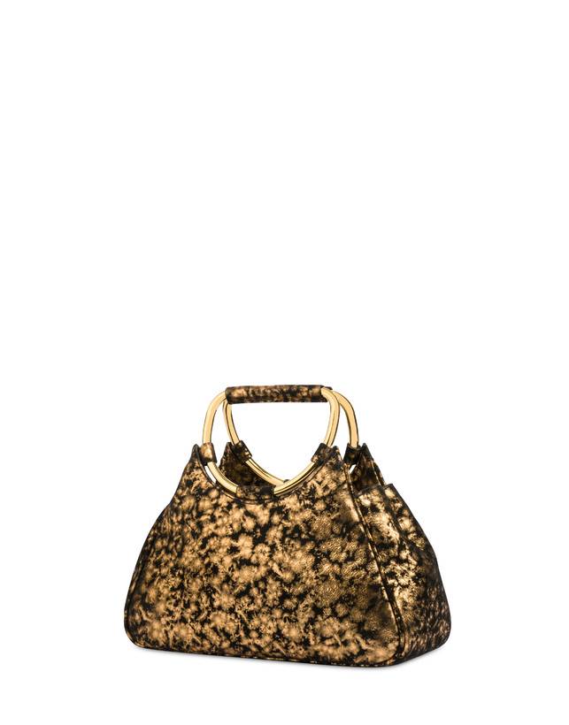 Pollini Clutch In Camoscio Effetto Dorato Armour Consegna Veloce