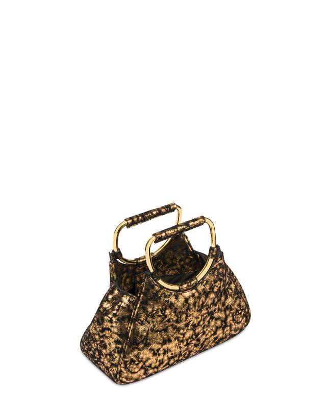 Pollini Clutch In Camoscio Effetto Dorato Armour Consegna Veloce