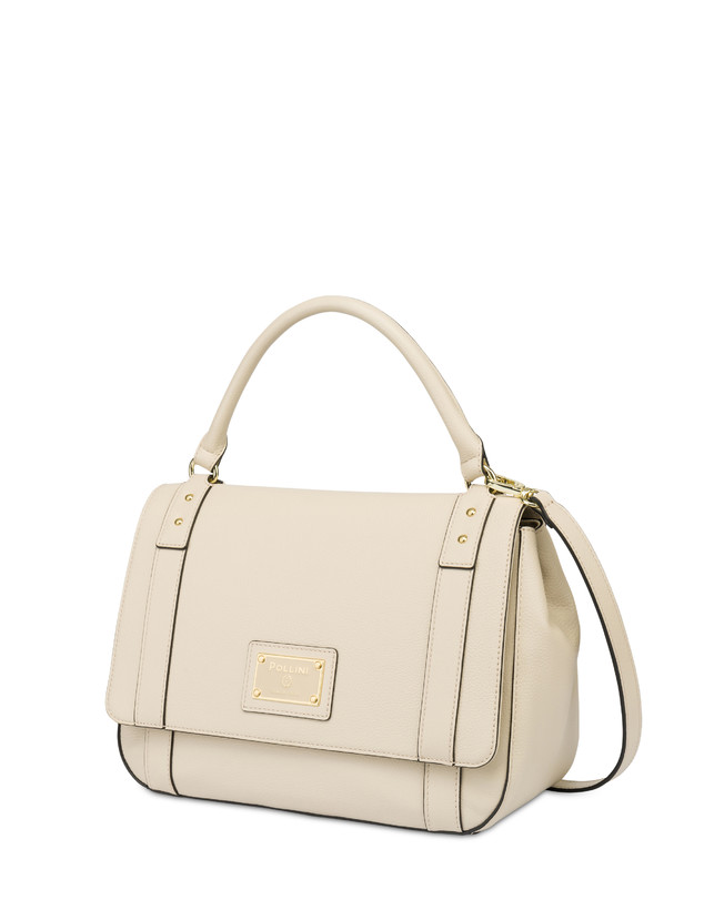 Pollini Borsa Top Handle In Vitello Serena Avorio Convenienza