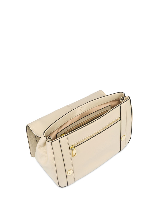 Pollini Borsa Top Handle In Vitello Serena Avorio Convenienza
