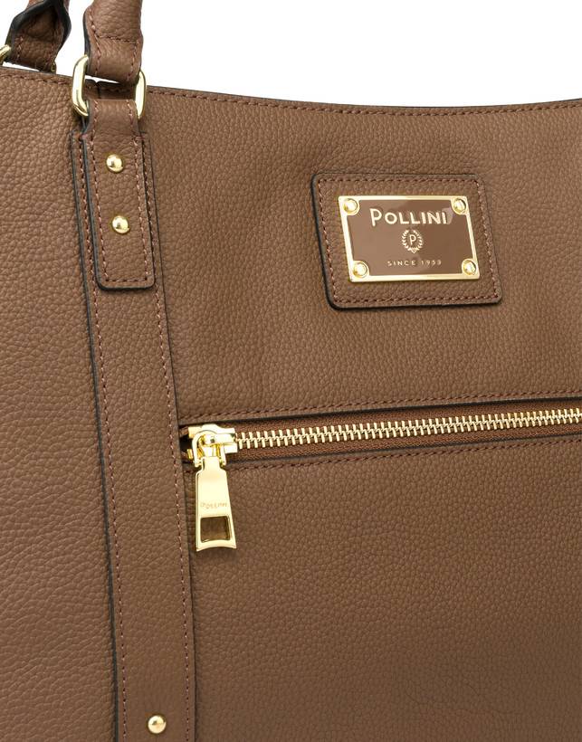 Pollini Borsa Doppio Manico Serena Marrone Novità