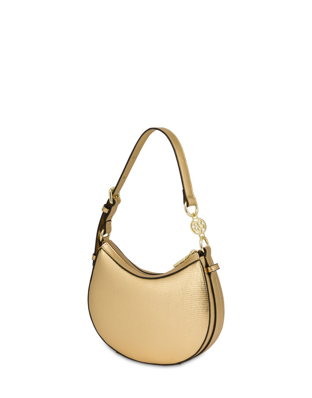 Pollini Mini Hobo Bag Laminata Ibis Oro Online