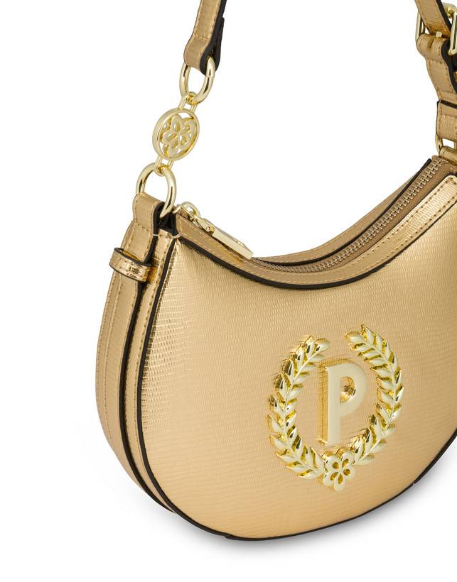 Pollini Mini Hobo Bag Laminata Ibis Oro Online